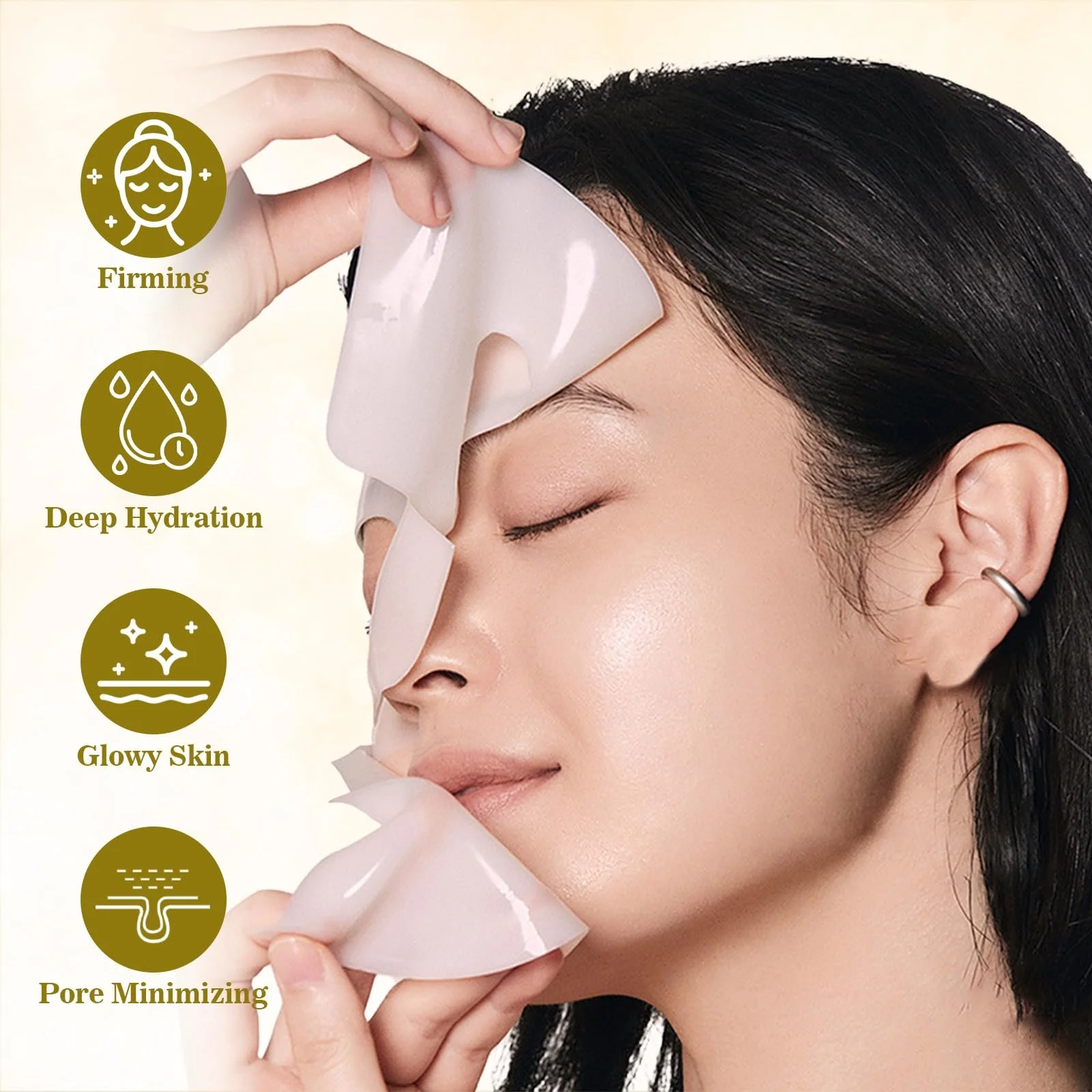 Маска Колагенова Нічна, Набір з 5 штук Зволожуюча та проти зморшок, фото №4