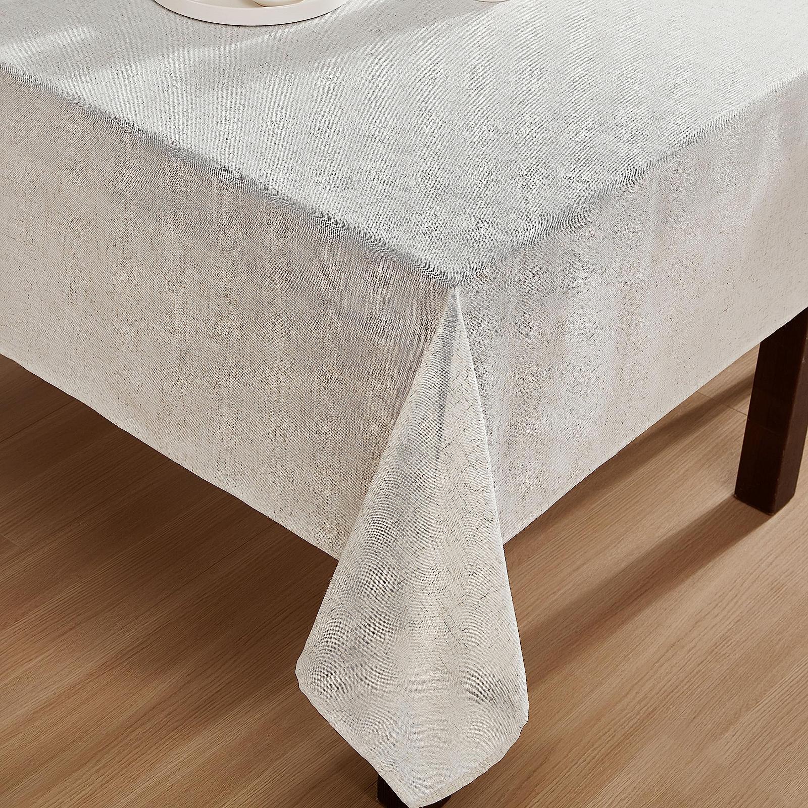 Скатертина Laura Ashley Dothan Luxury Суміш льону Сіро-коричнева 152 x 213 см, фото №5