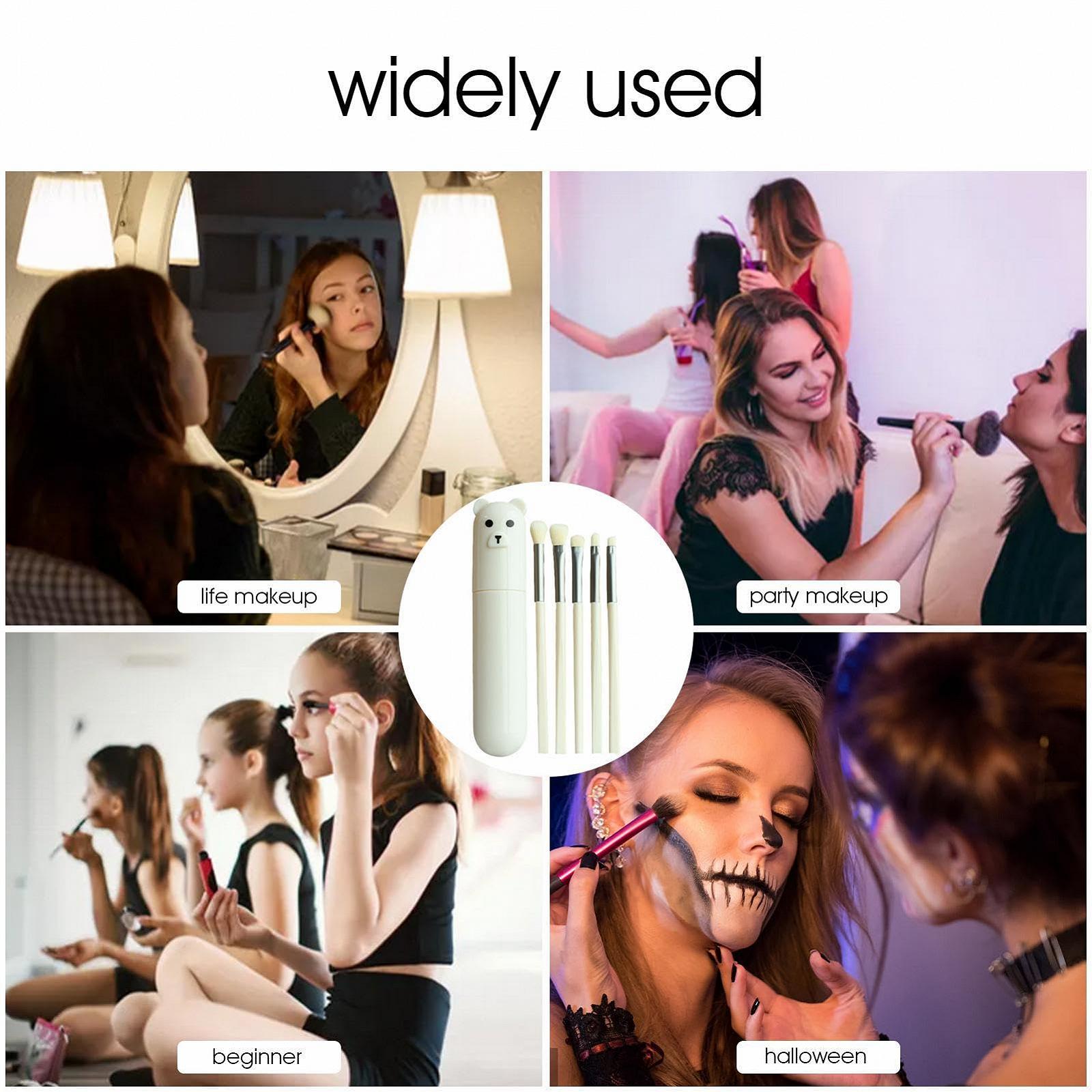 Набор кистей usefulbeauty Eyeshadow Brush для макияжа глаз 5 предметов с футляром, фото №3