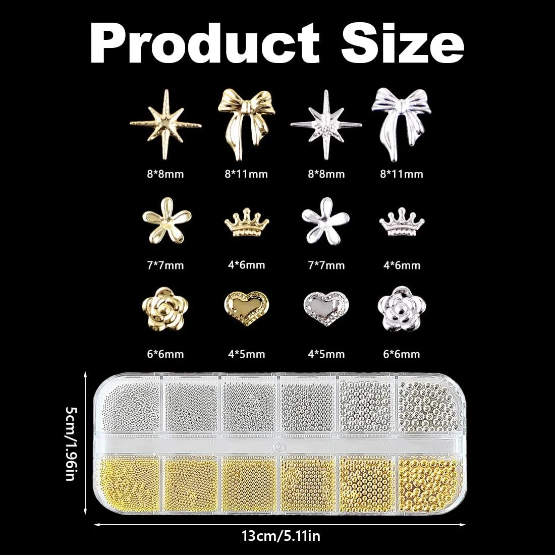 (2 коробки) Зірки, бантики Золотий, Срібний, фото №2