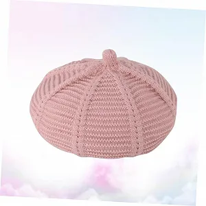 Берет MUCKLILY Шерстяной Однотонный Теплый с ушами для девочки Осень-Зима synthetic.ua - Фото 1