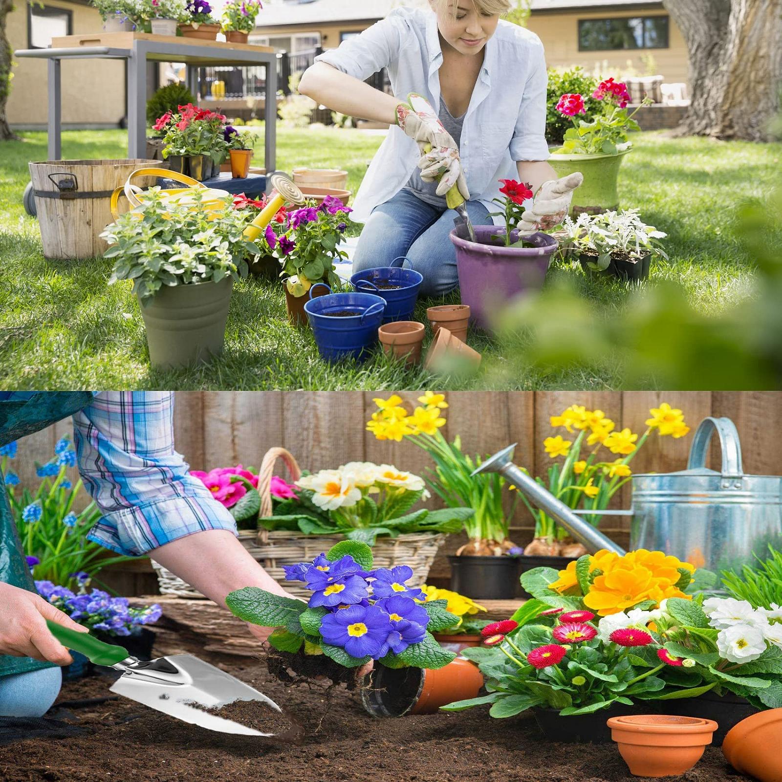 Лопата совковая садовая ручная Сверхпрочная нержавеющая сталь Эргономичная ручка для садоводства, прополки, пересадки и копания Зеленый, фото №3