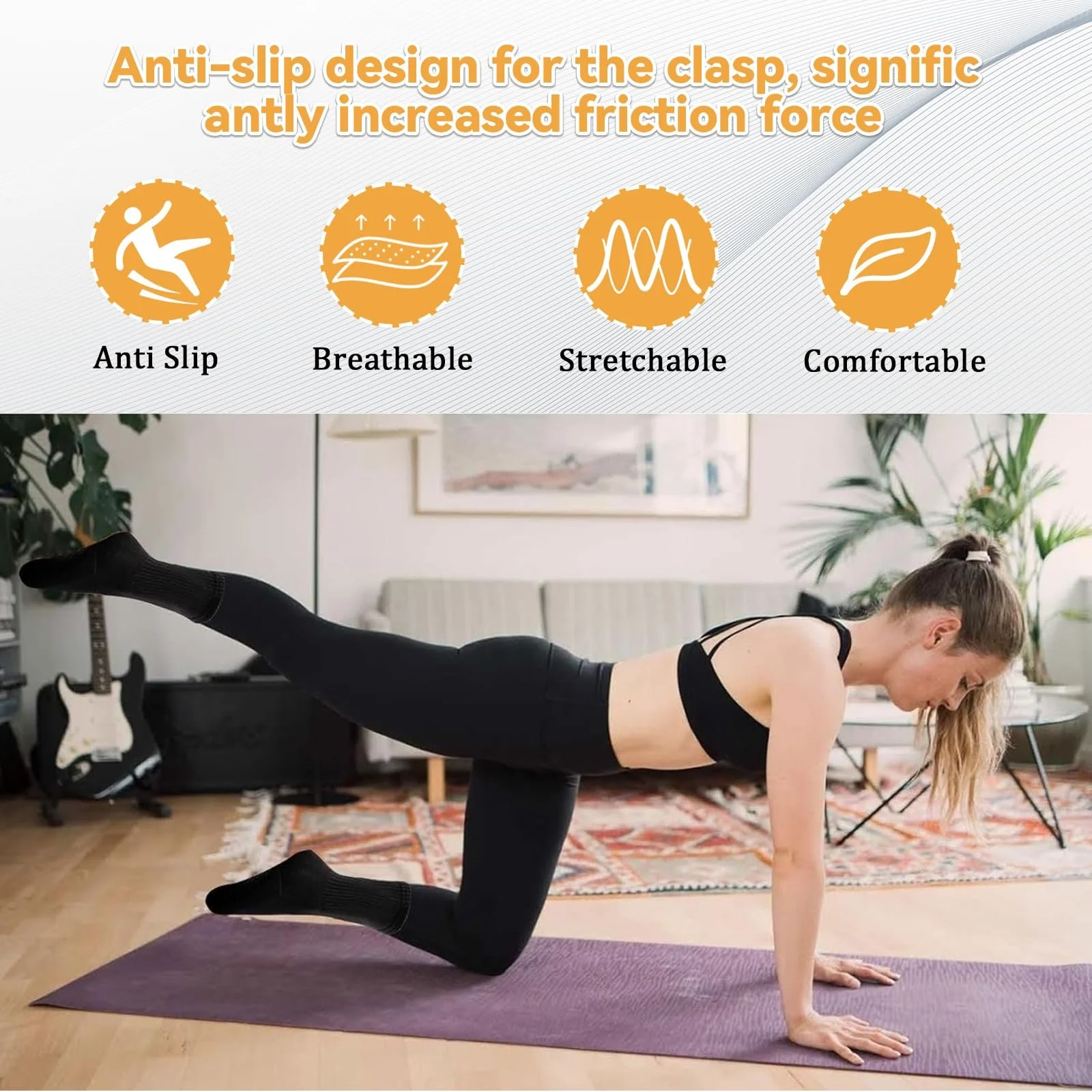 Шкарпетки Stopper Yoga для жінок, 6 пар, фото №6