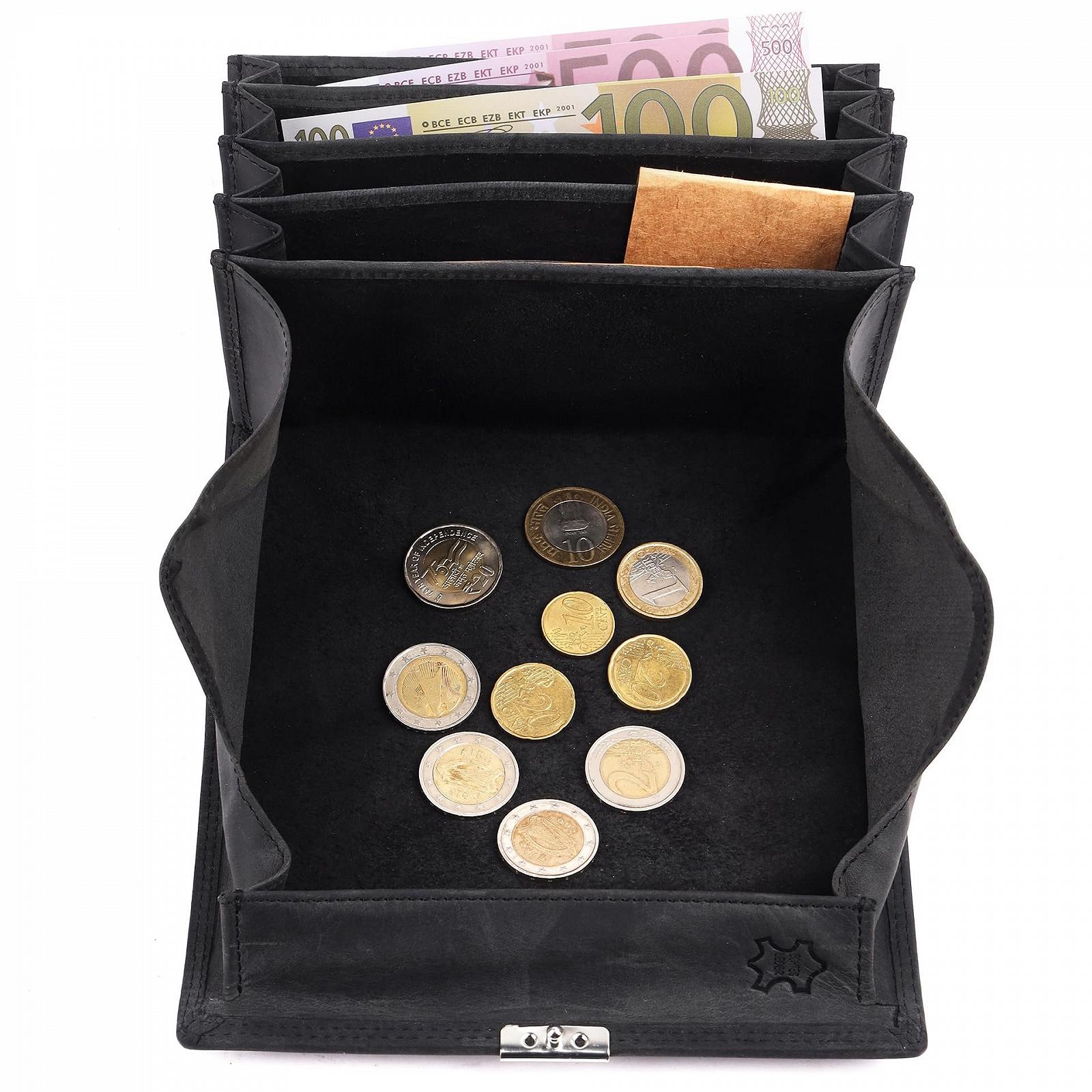 Кошелек официанта Benthill из натуральной кожи - Кошелек официанта с RFID защитой - XXL прочный кожаный кошелек официанта - Профессиональный кошелек официанта, черный, фото №3