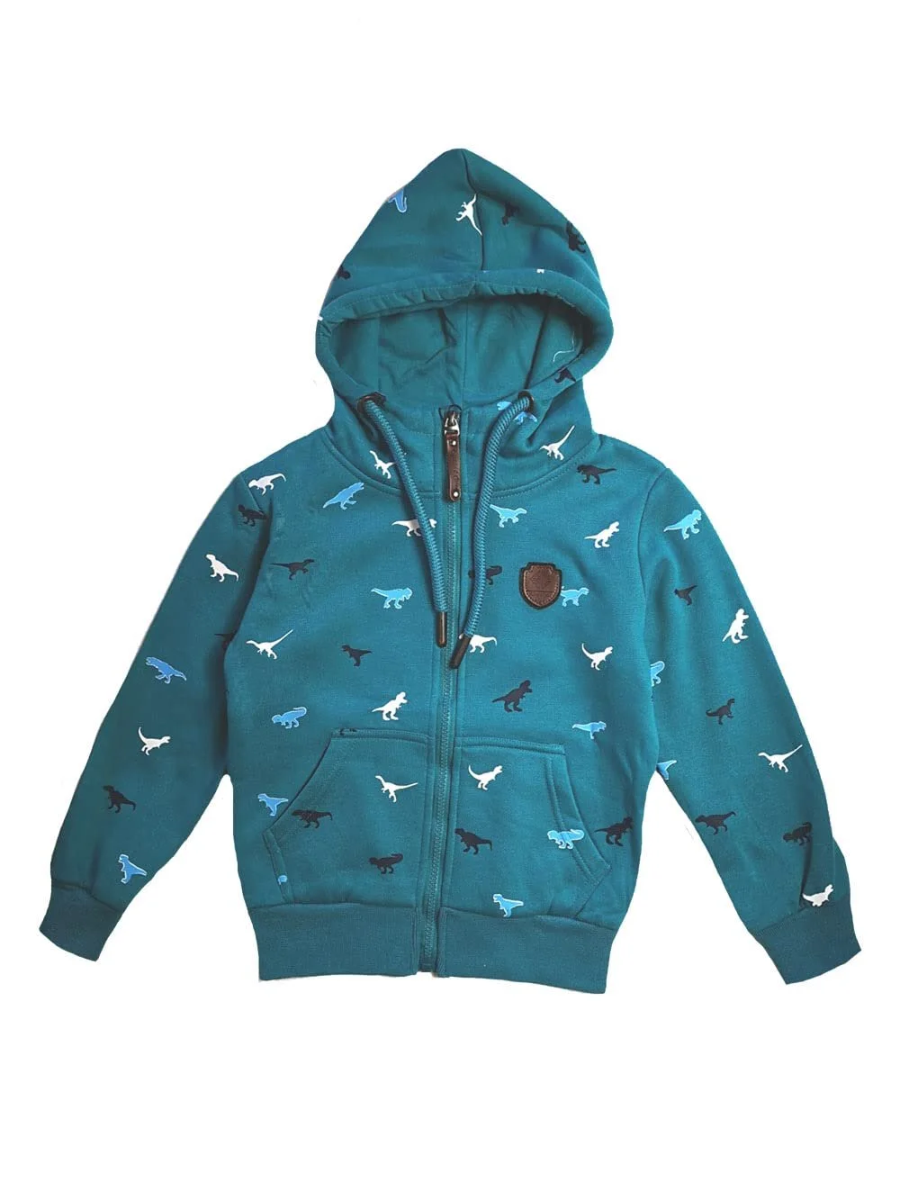 Куртка з капюшоном SQUARED & CUBED MT-262 Динозавр з дизайном динозавра, бірюзова, фото №1