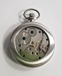 Классический Ruhla Карманные Часы Механизм со Стеклянной Основанием Сталь 9660 с Цепочкой synthetic.ua - Фото 1