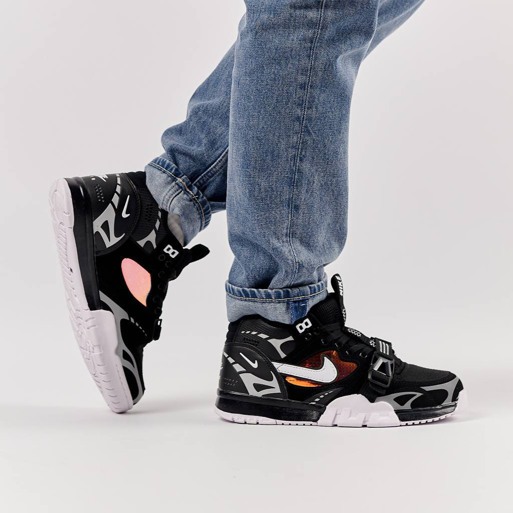 Кроссовки мужские Nike Air Trainer 1 SP черные кожаные кеды найк аир демисезонная обувь из натуральной кожи, фото №1