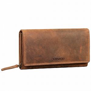 Кошелек STILORD Ellen Женский Кожаный Защита RFID и NFC в Стильной Подарочной Коробке Большой Кошелек из Натуральной Кожи, Bergamo - Коричневый, кошелек для монет - Фото 1