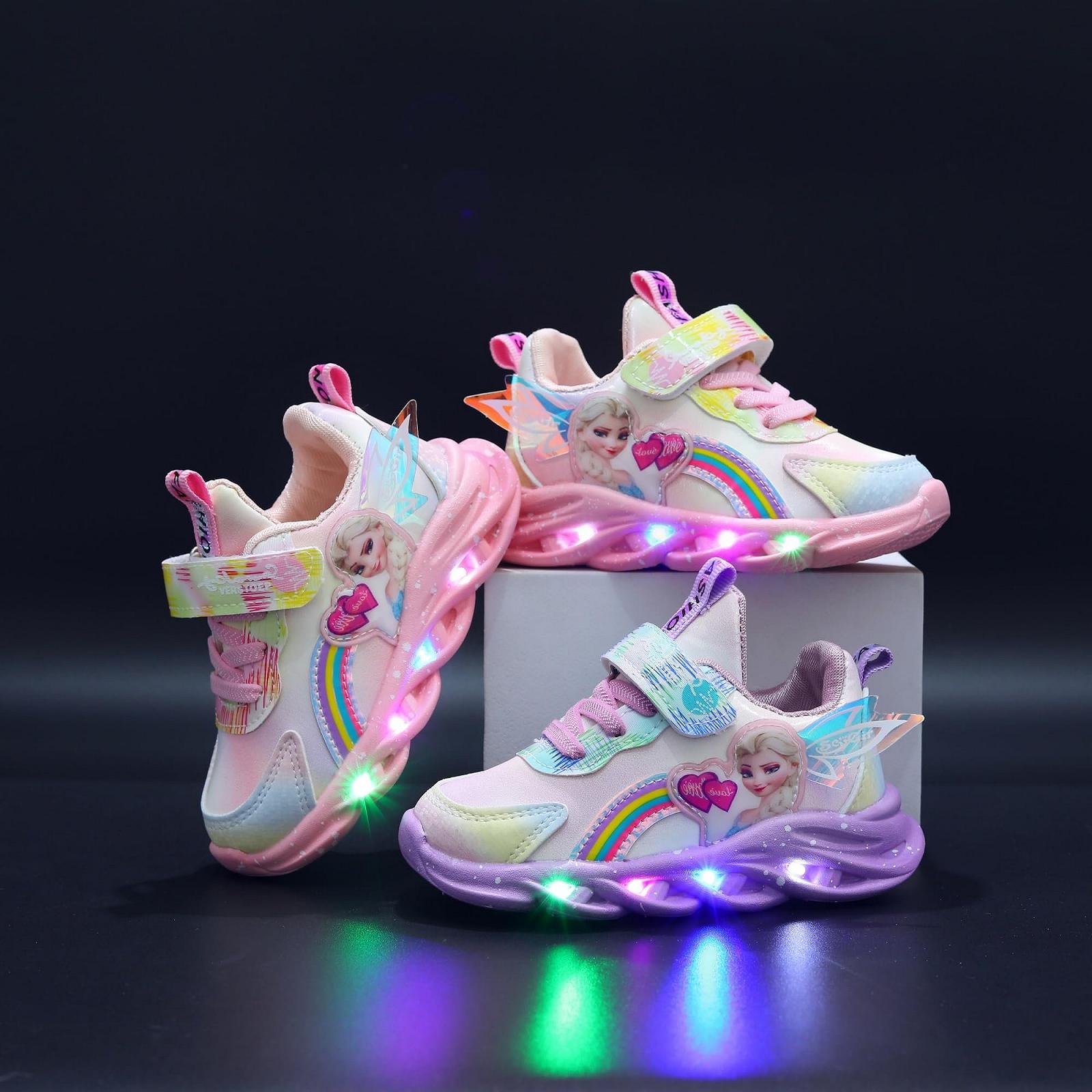 Кроссовки Elsa С LED подсветкой для девочек Розово-фиолетовые Размер 27, фото №7 Кроссовки Elsa С LED подсветкой для девочек Розово-фиолетовые Размер 27, фото №7