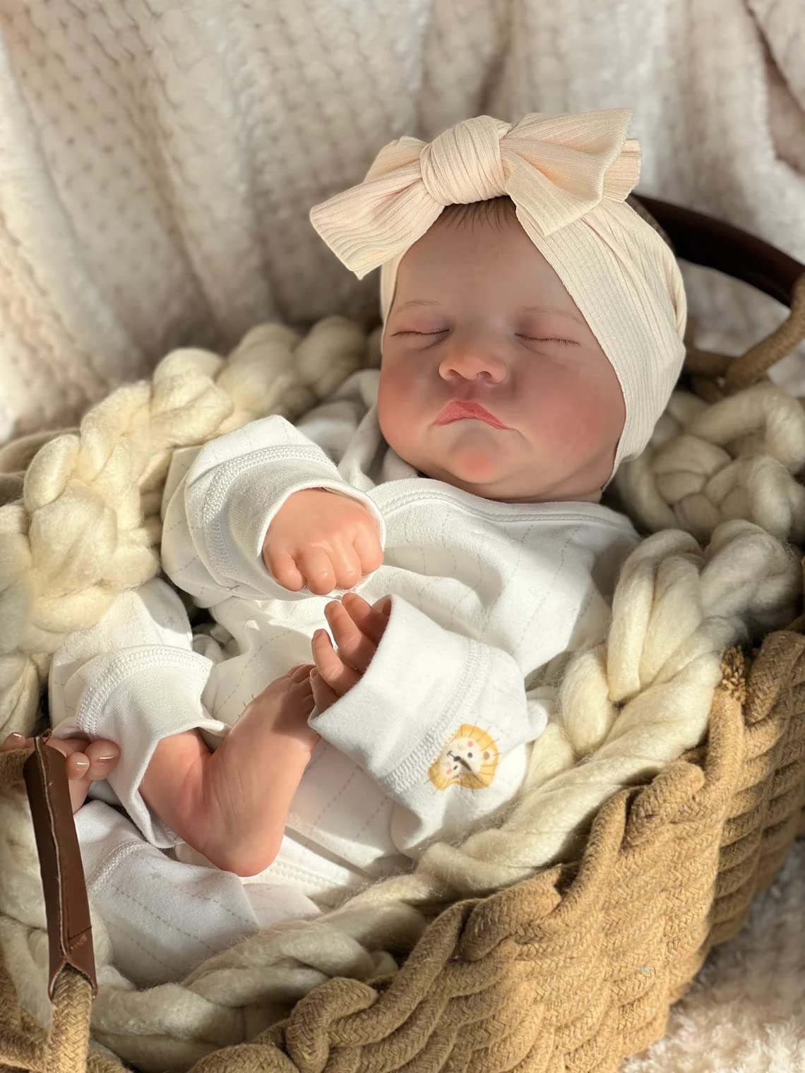 Кукла Zero pam Reborn Baby Full Silicone Lifelike Doll Waterproof Baby 48 см, фото №3