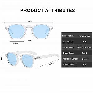 Сонцезахисні окуляри Long Keeper Retro Round Квадратні круглі із захистом UV400 synthetic.ua - Фото 1