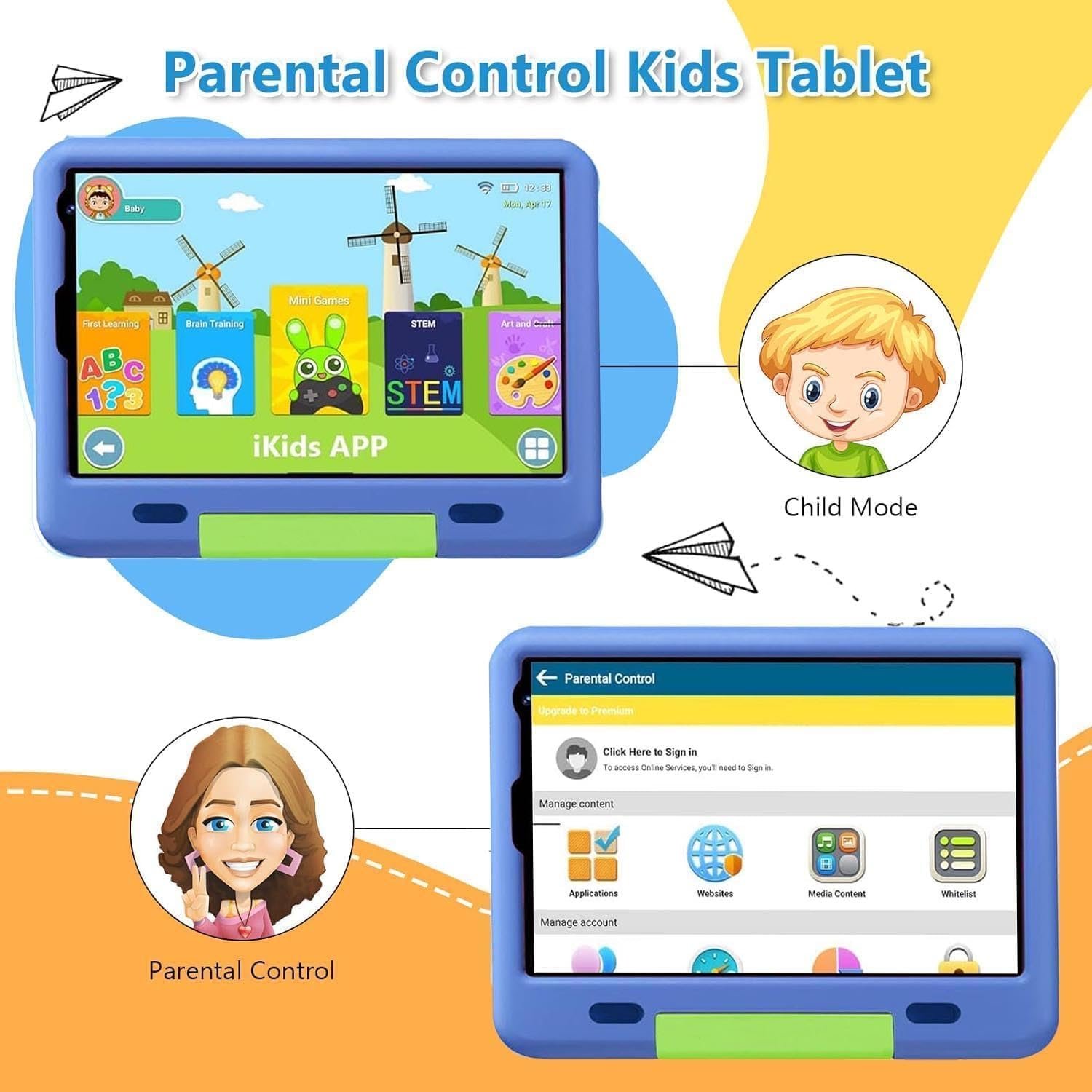 Планшет 8" GOTOWOD 6/128 ГБ 4 ядер Android 13 Чорний, фото №4