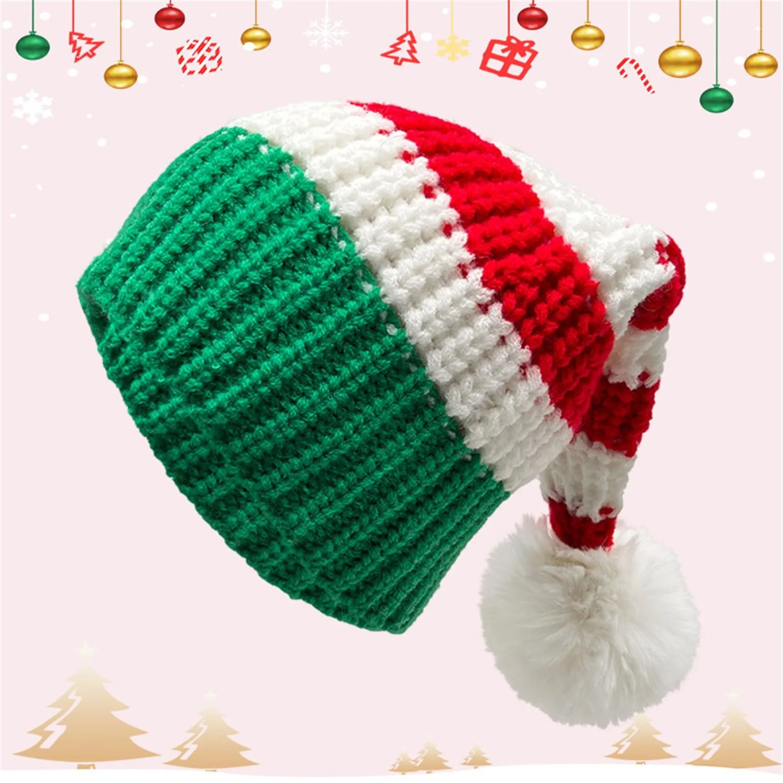 Шапка Limtula Праздничная новогодняя Мягкая Акриловая Удобная Унисекс, фото №6
