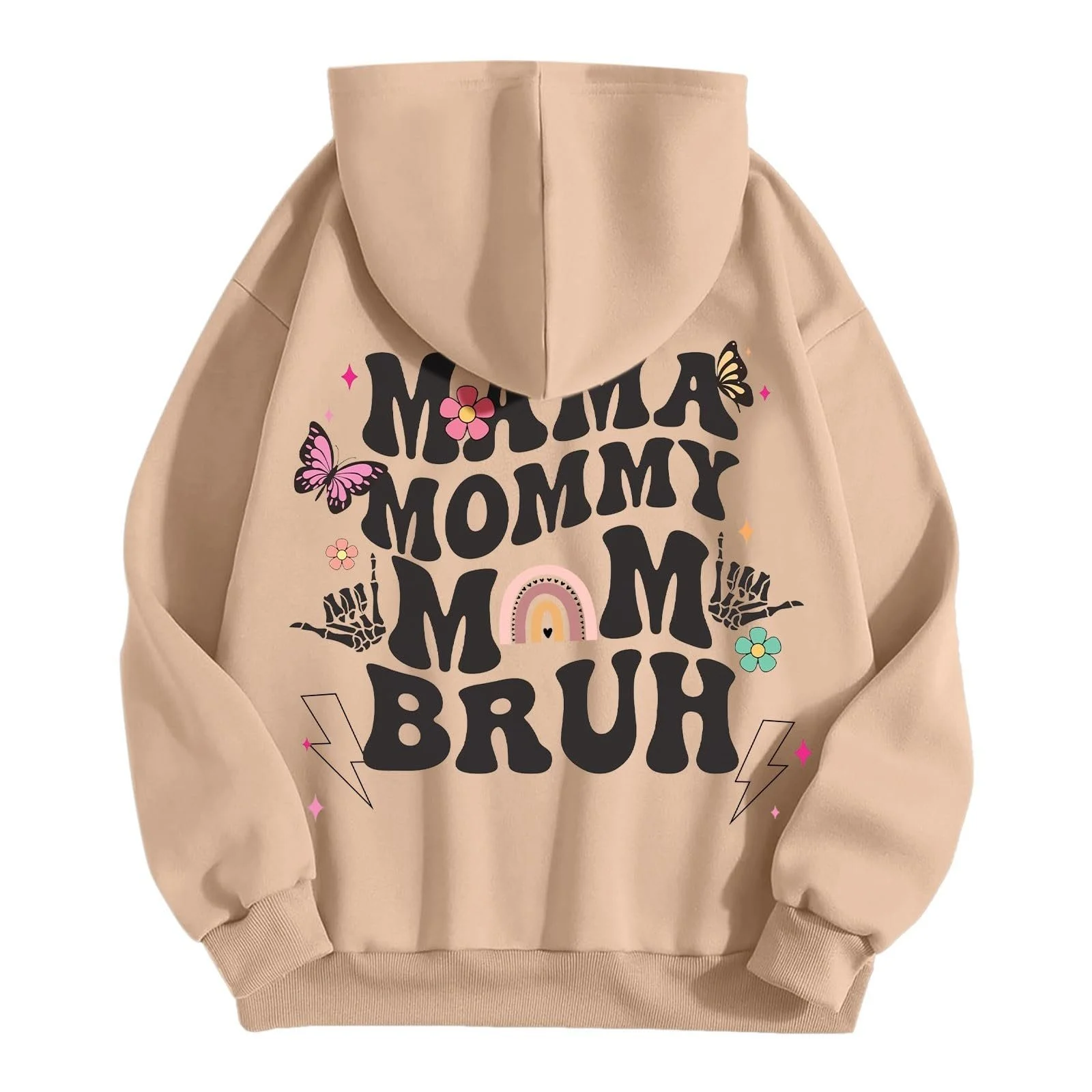 Женская Толстовка с Капюшоном Осень Зима Harajuku Streetwear С Принтом на Спине Букв 90s Y2k E-Girl Oversize Винтаж Толстовки для Женщин Топы Рубашка с Длинным Рукавом Худи Джемпер, фото №7