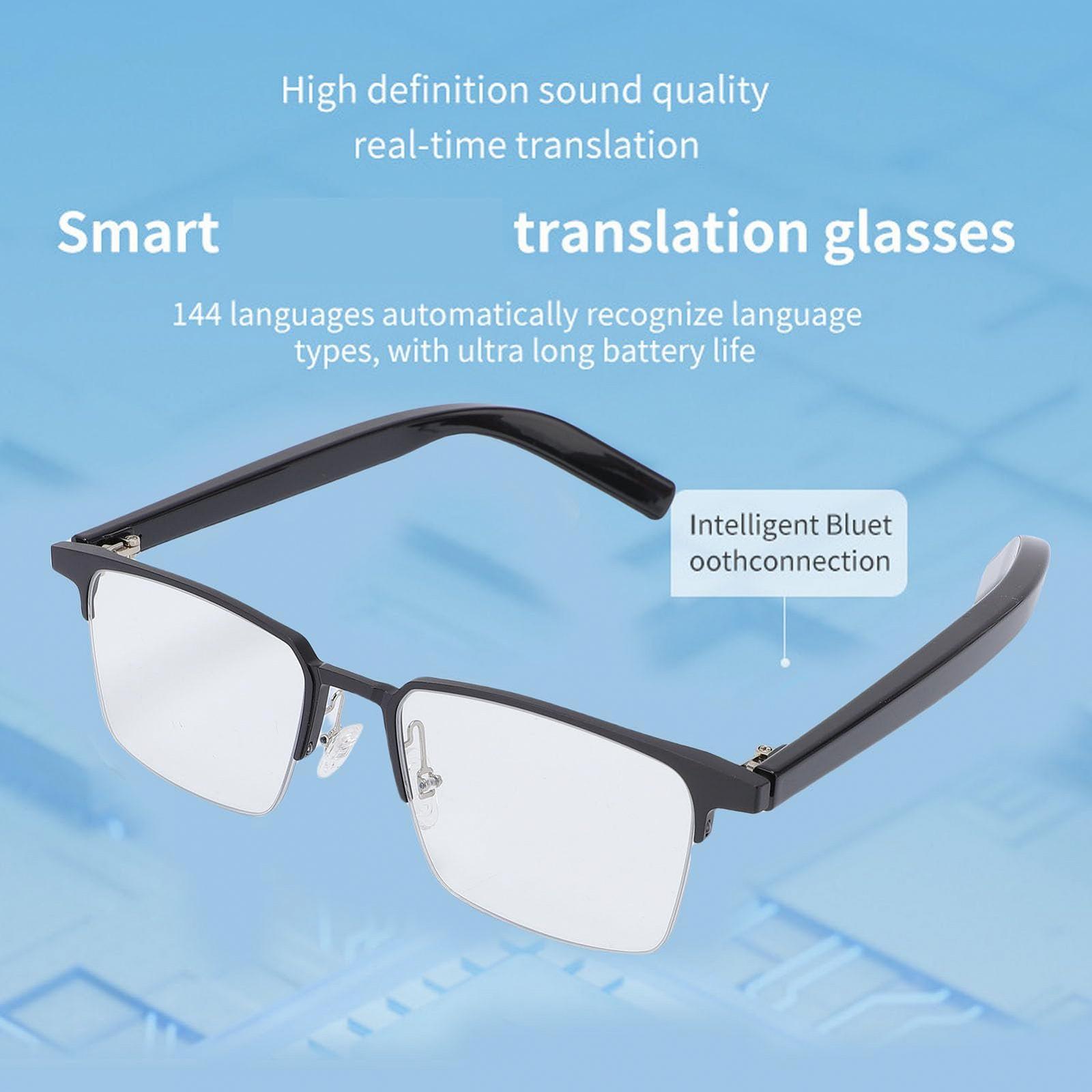 Умные очки-переводчик Annadue AI, Bluetooth аудио линзы с переводом 100 языков, Стильные очки для перевода с микрофоном и динамиком для путешествий и бизнеса, фото №2