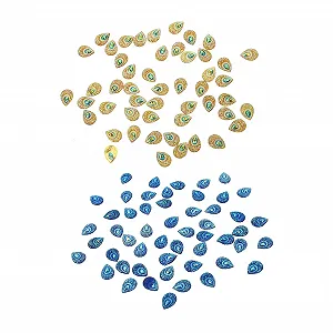 Стрази Краплеподібні COHEALI 18 x 13 мм Жовтого та Синього Кольору, 100 шт - Фото 1