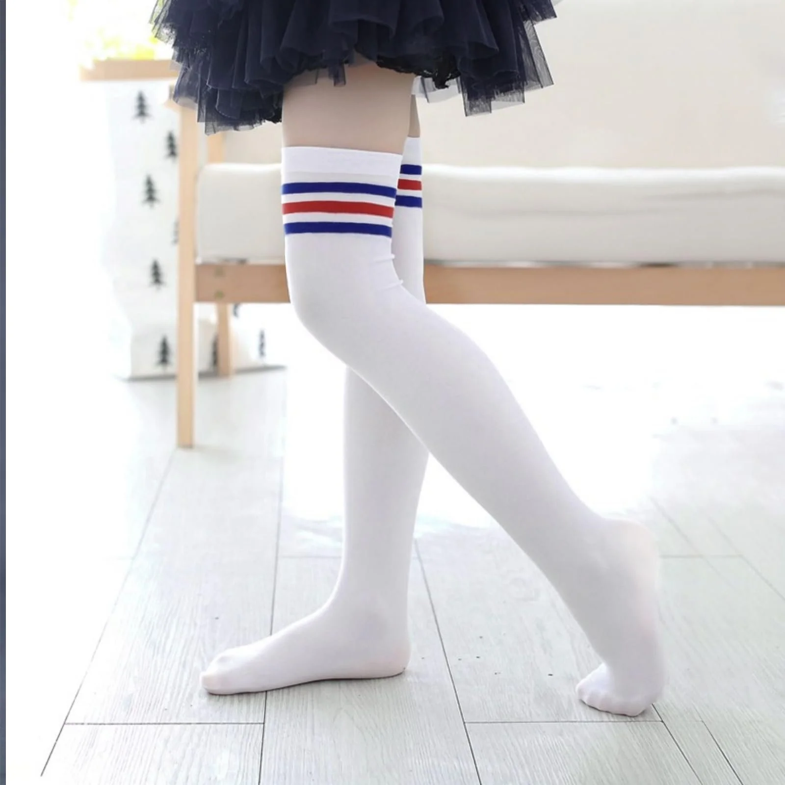 Женские носки DRESHOW Extra Long Over Knee полосатые, фото №3