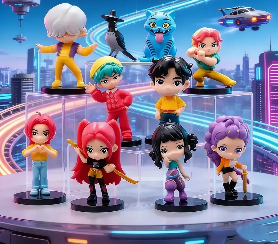 Игровые фигурки охотников на демонов K-pop Demon Hunters, 10 шт, 5-9 см, pop_2_1, фото №1 Игровые фигурки охотников на демонов K-pop Demon Hunters, 10 шт, 5-9 см, pop_2_1, фото №1