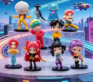 Игровые фигурки охотников на демонов K-pop Demon Hunters, 10 шт, 5-9 см, pop_2_1 - Фото 1
