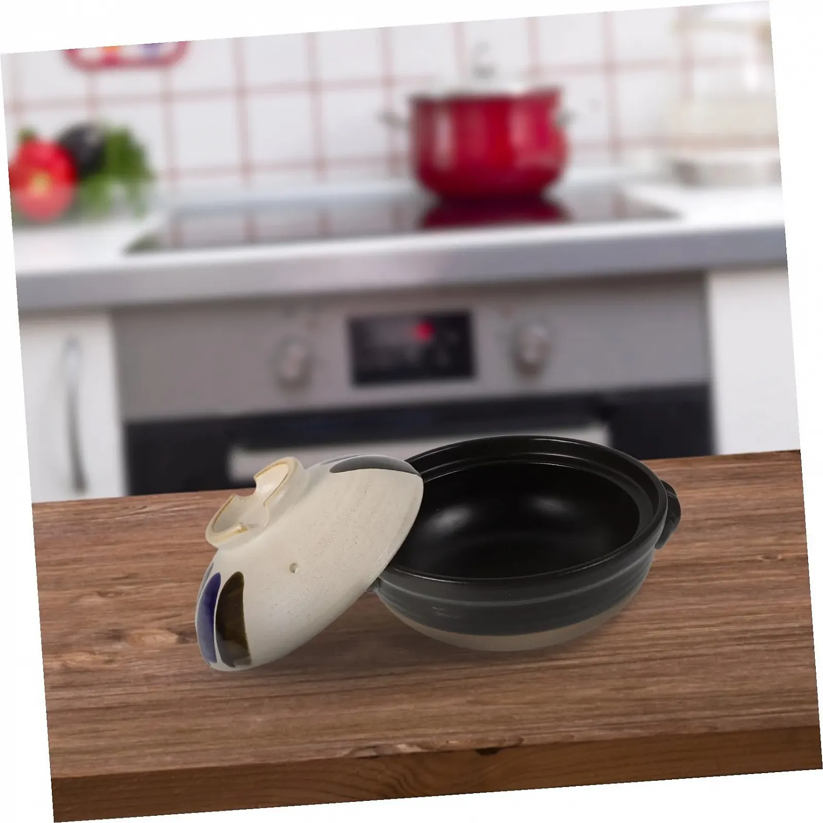 Кастрюля японский ретро стиль керамическая с крышкой двойные ручки грубая керамика серая, фото №4 Кастрюля японский ретро стиль керамическая с крышкой двойные ручки грубая керамика серая, фото №4