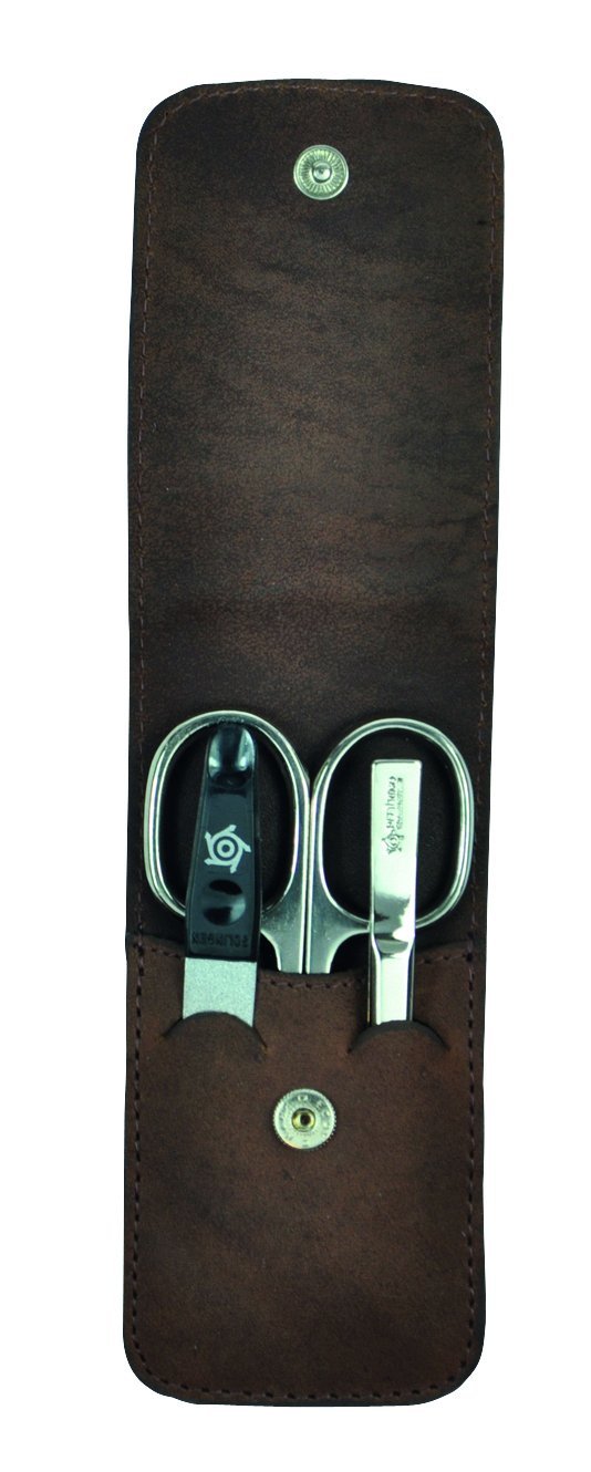 Набір для манікюру Pfeilring, коричневий, 3 предмети, нікельоване покриття, фото №1 Набір для манікюру Pfeilring, коричневий, 3 предмети, нікельоване покриття, фото №1