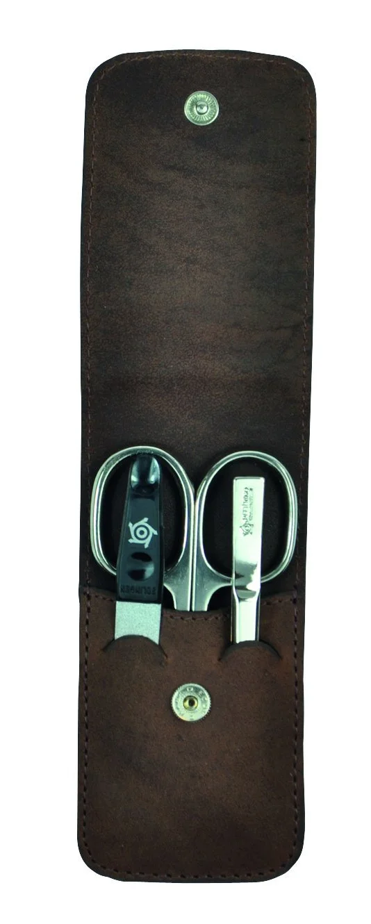 Набір для манікюру Pfeilring, коричневий, 3 предмети, нікельоване покриття, фото №1 Набір для манікюру Pfeilring, коричневий, 3 предмети, нікельоване покриття, фото №1