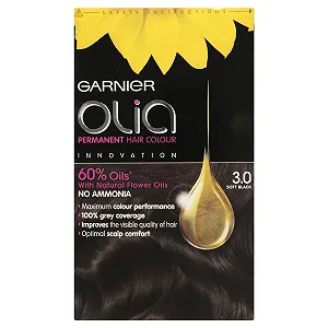 Фарба для волосся Garnier Olia 3.0 М'який Чорний (3 шт.) - Фото 1