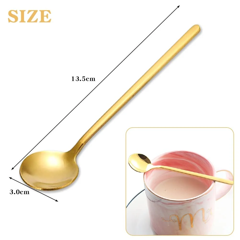 Набір з 8 кавових ложок Міні чайні ложки Нержавіюча сталь, фото №7 Набір з 8 кавових ложок Міні чайні ложки Нержавіюча сталь, фото №7