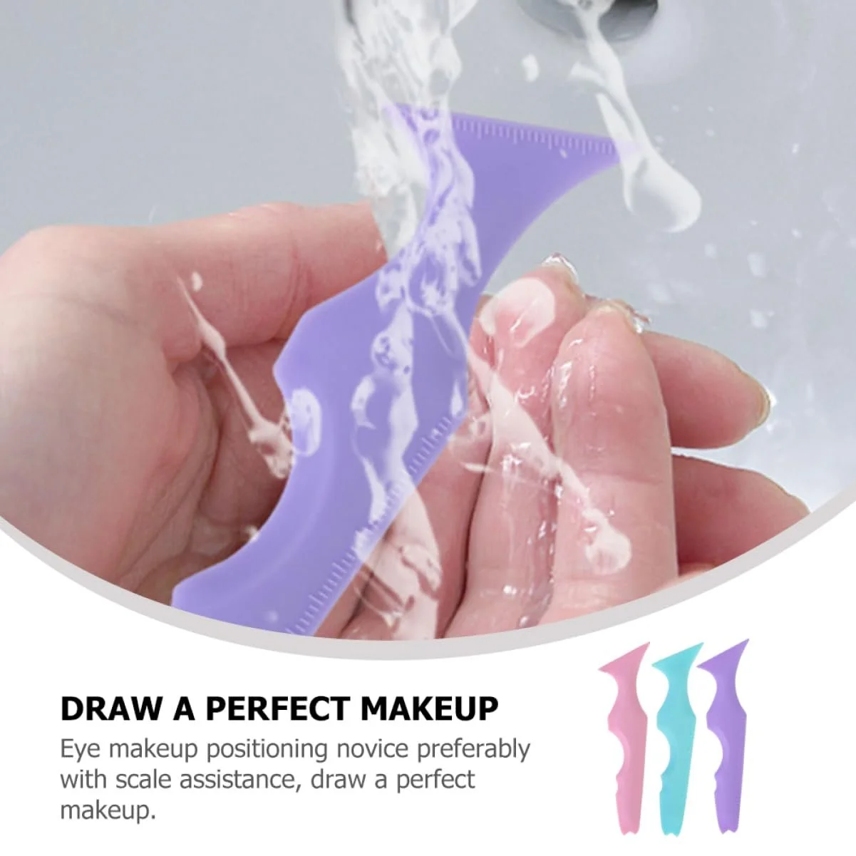 Инструмент для подводки глаз FRCOLOR Силиконовый трафарет для подводки глаз, фото №7