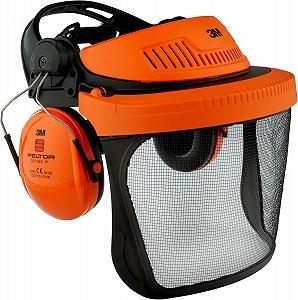 Комплект для защиты ушей и лица 3M Peltor G5V5CH51 G500 с сетчатым экраном Orange synthetic.ua - Фото 1