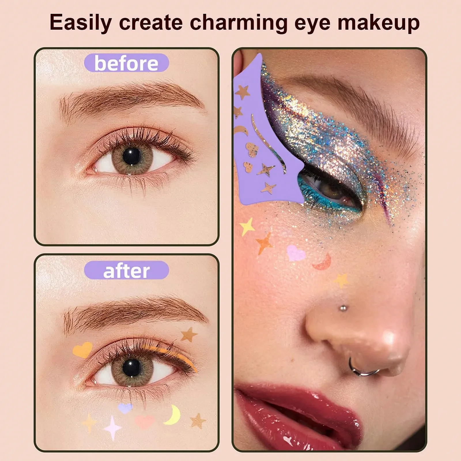 Шаблон для тіней та підводки Jomewory, Силіконовий, фото №3