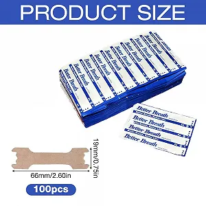 Пластирі для носа (100 шт. в упаковці) від хропіння, для кращого дихання, проти хропіння synthetic.ua - Фото 1