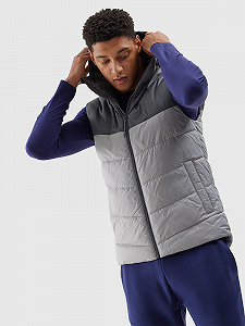 Безрукавка synthetic-fill down vest 4FWSS24TVJAM100-27S 4F Сірий M - Фото 1