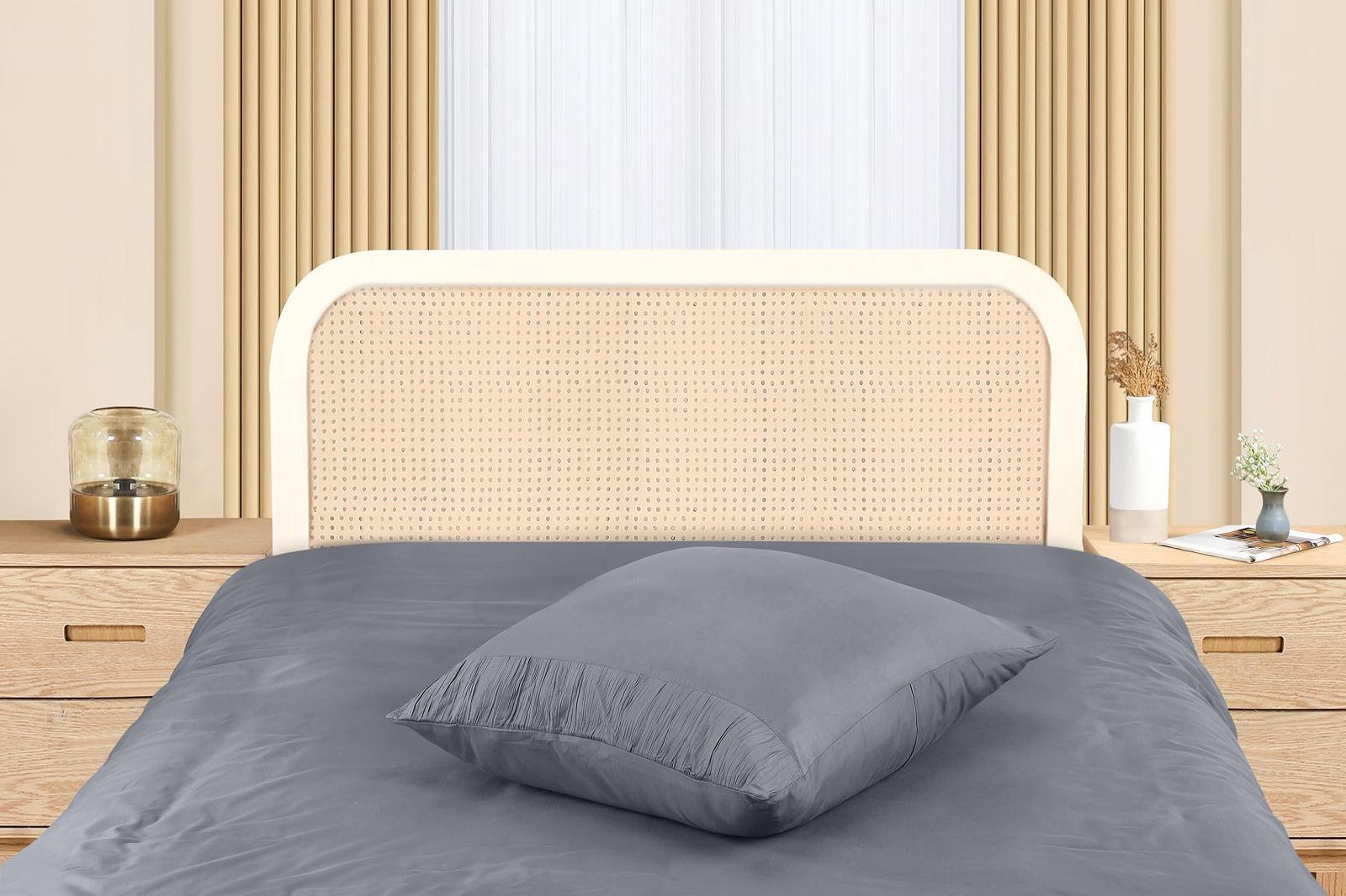 Комплект постільної білизни Utopia Bedding, 135 x 200 см - підковдра з мікрофібри, поліестер, 135 x 200 см + 1 наволочка з плісированим краєм, 80 x 80 см - сірий, фото №6