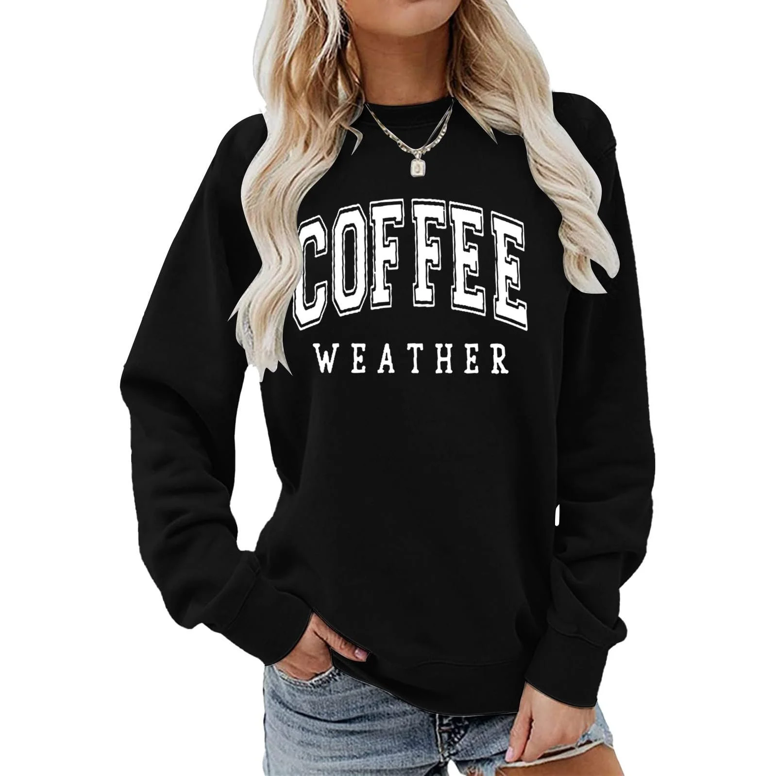 Свитшот Голубой с принтом букв, фото №4