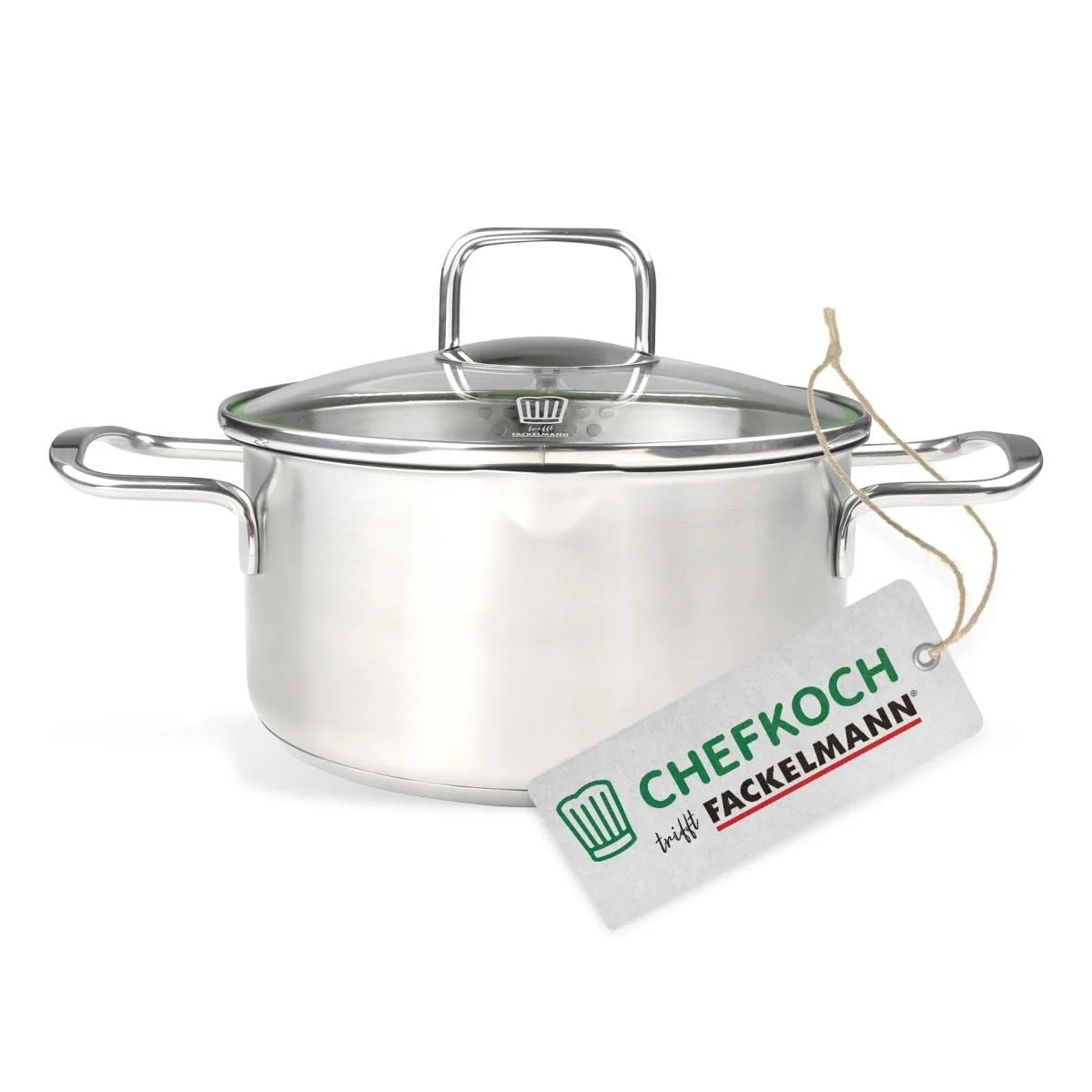 Каструля FACKELMANN Chefkoch Munich 20 см нержавіюча сталь 3.0 літра, фото №1 Каструля FACKELMANN Chefkoch Munich 20 см нержавіюча сталь 3.0 літра, фото №1