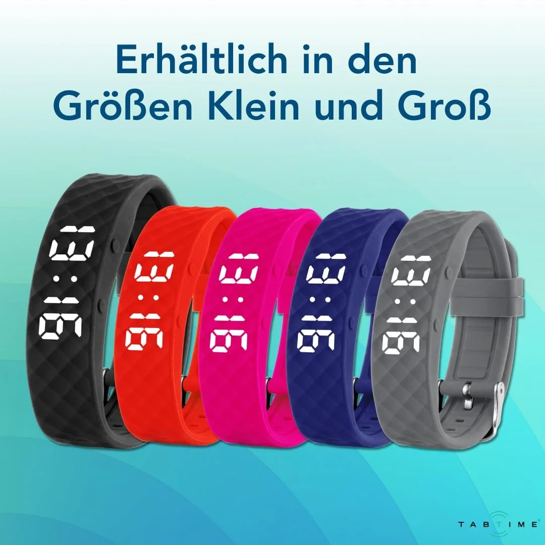Будильник з вібрацією (інструкція німецькою мовою) - до 10 персональних будильників або нагадувань про прийом ліків на день, фото №6