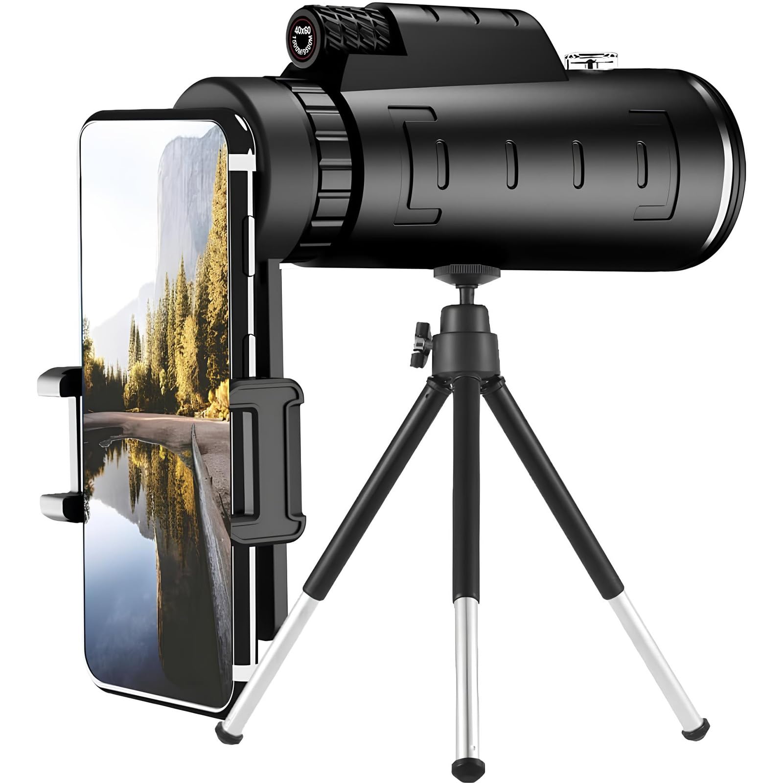 Монокуляр Zoom HD 40x60 с призмой BAK4 и линзой FMC с креплением и штативом, фото №6