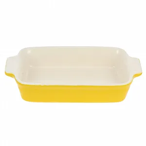 Прямоугольная форма для запекания TOYANDONA керамическая с двумя ручками Желтая - Фото 1
