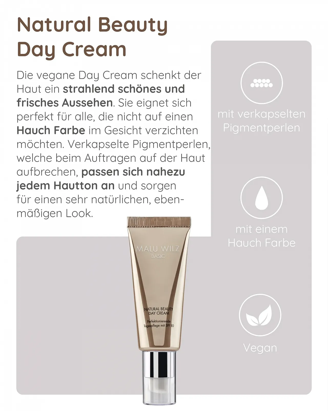 Денний крем Malu Wilz Natural Beauty SPF10, фото №3 Денний крем Malu Wilz Natural Beauty SPF10, фото №3