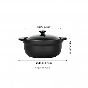 Кастрюля GLEAVI Керамическая с двойными ручками термостойкая для керамических плит synthetic.ua - Фото 1