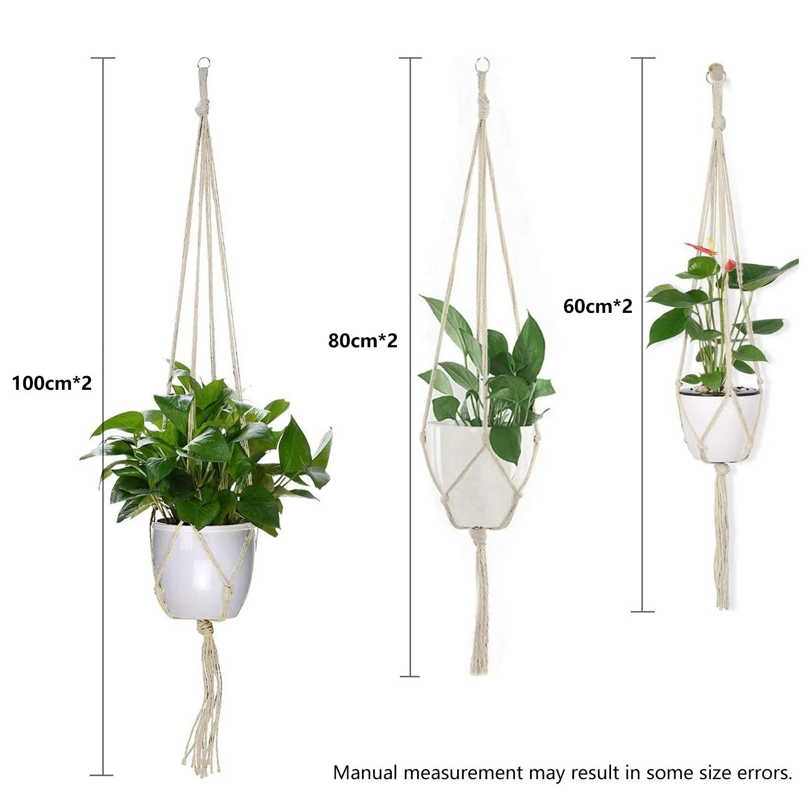 Набор подвесных корзин макраме CYH 6 шт., фото №2