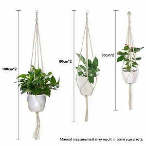 Набор подвесных корзин макраме CYH 6 шт. synthetic.ua - Фото 1