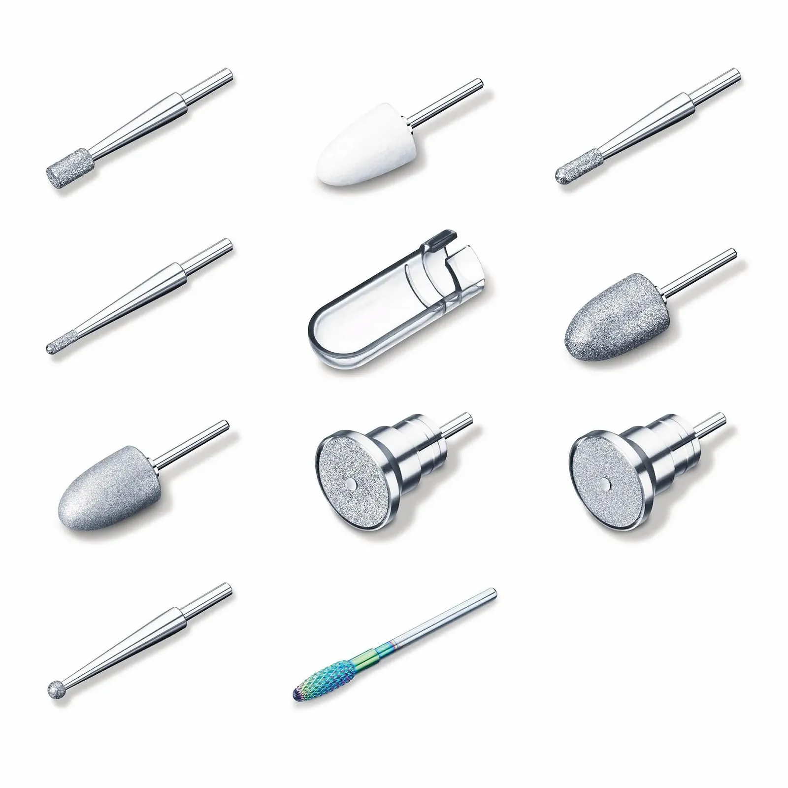 Набір для Заміни Beurer MP 100/ MP 200, 30 Одноразових Наждачних Насадок із Захисним Ковпачком для Збору Пилу, фото №1