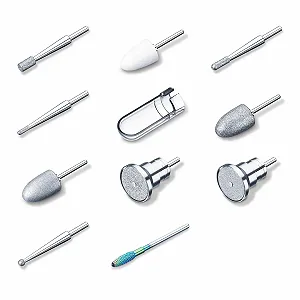 Набір для Заміни Beurer MP 100/ MP 200, 30 Одноразових Наждачних Насадок із Захисним Ковпачком для Збору Пилу - Фото 1