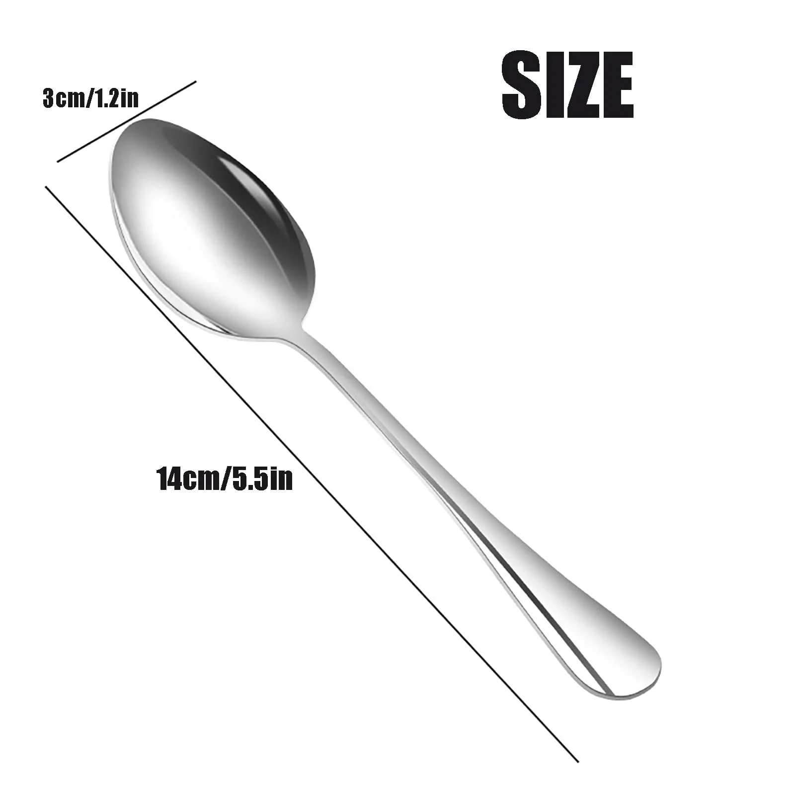 Ложка для еспресо Malatec, маленька, 8 шт., з нержавіючої сталі, фото №7