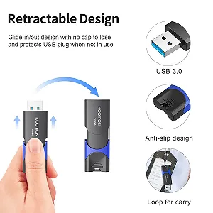Флеш-накопичувач KOOTION 128GB USB 3.0 Retractable (набір 3 шт.) synthetic.ua - Фото 1