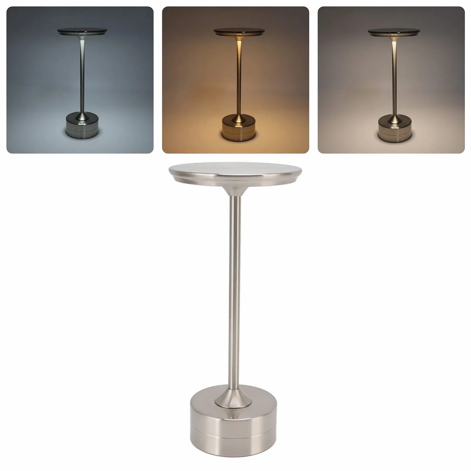 Настільна лампа Haofy Акумуляторна 2000 мАг 3 рівні яскравості Портативна USB-C LED Металева, фото №4