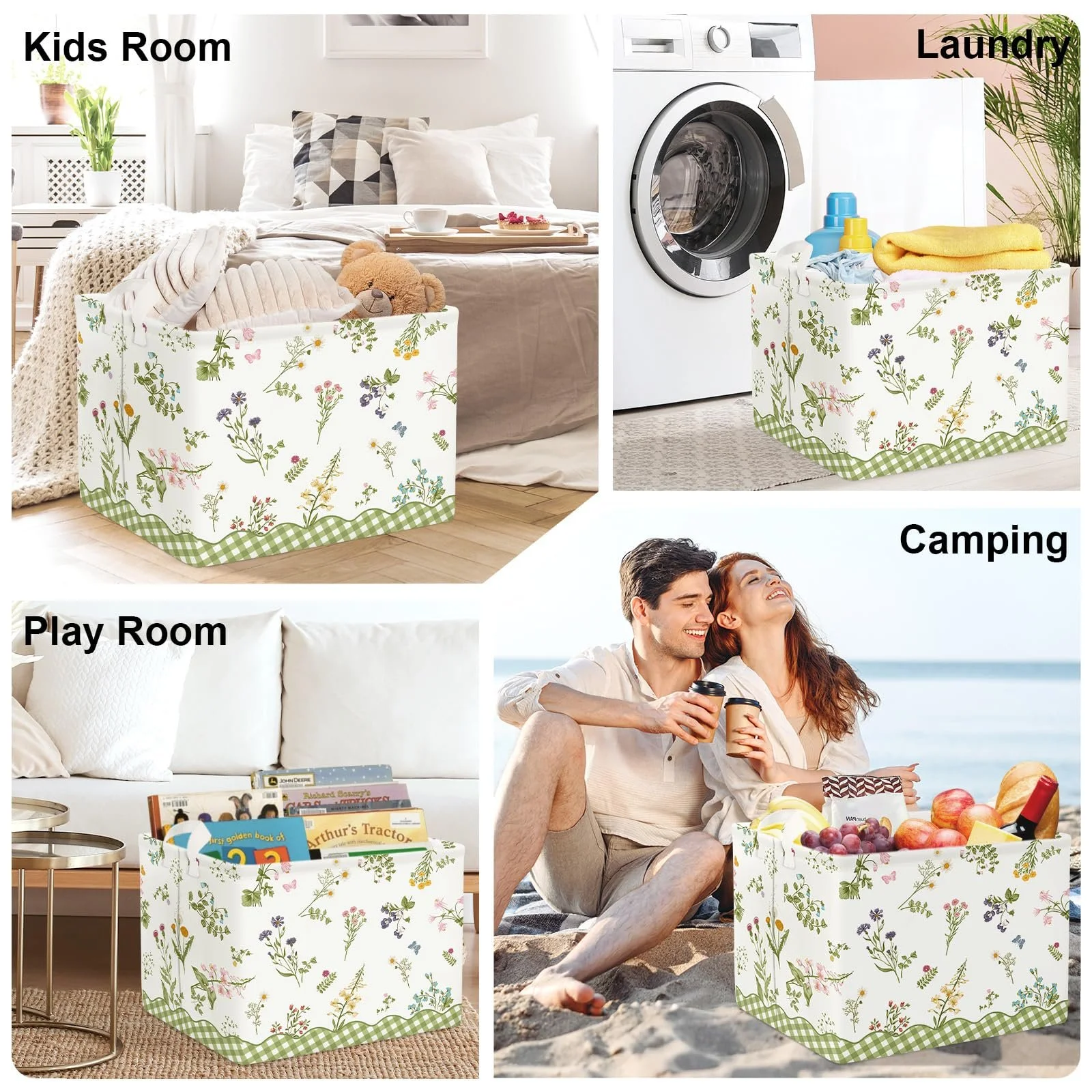 Корзина HUUMONSS Цветочная детская для игрушек Складная Бабочка 36л, фото №7 Корзина HUUMONSS Цветочная детская для игрушек Складная Бабочка 36л, фото №7