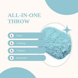 Плед Teddy Fleece Розкішний М'який Пухнастий Штучний Хутро Шерпа Двосторонній Для Дивану Ліжка synthetic.ua - Фото 1